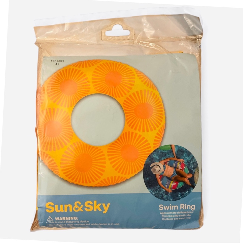Sun & Sky Orange Swim Ring for Kids
